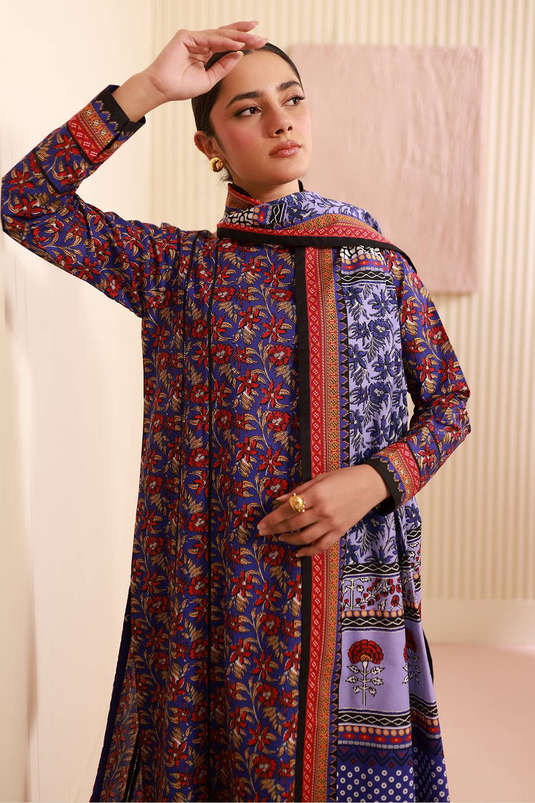 Zellbury | Unstitched 3 Piece Cambric | Shirt Shalwar Dupatta - 0632 by Maria Faisal - Registered Vendor of : Zellbury Women - type : Essential Unstitched - 100% original wedding dresses