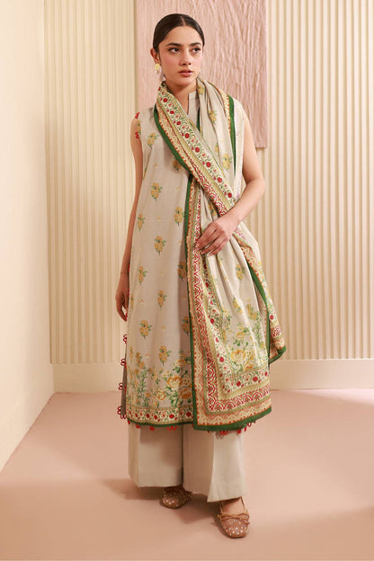 Zellbury | Unstitched 3 Piece Cambric | Shirt Shalwar Dupatta - 0633 by Maria Faisal - Registered Vendor of : Zellbury Women - type : Essential Unstitched - 100% original wedding dresses
