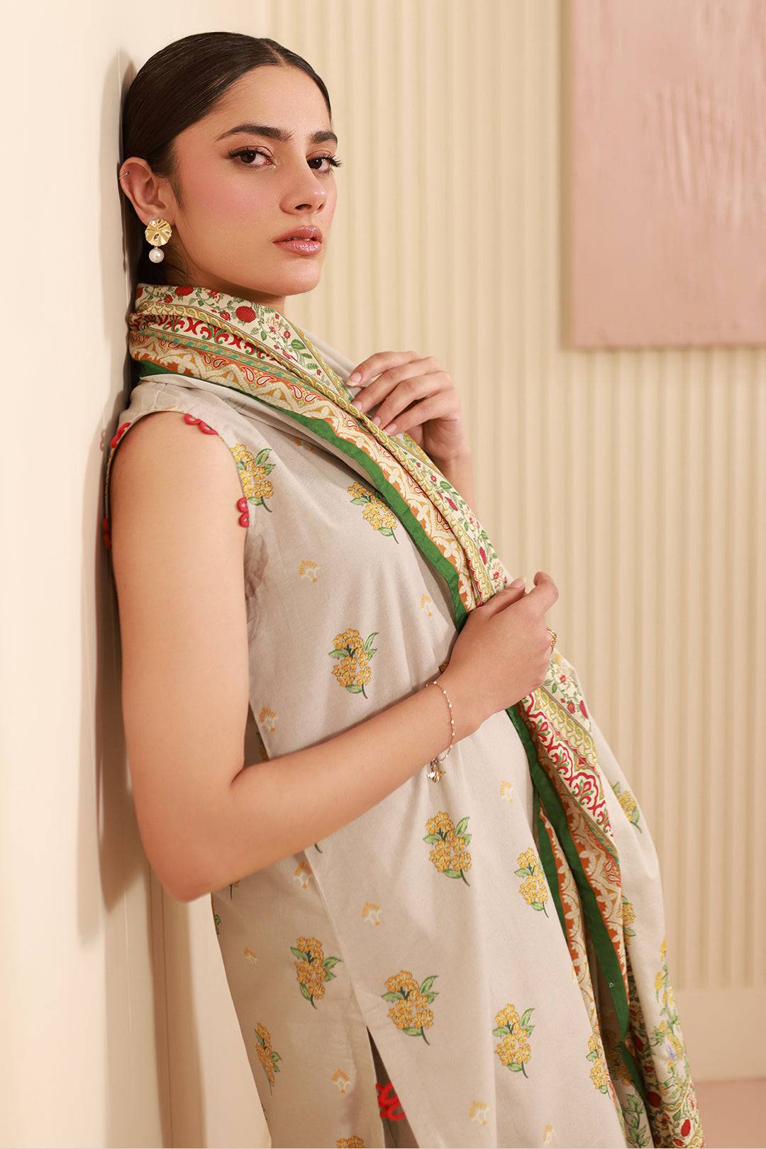 Zellbury | Unstitched 3 Piece Cambric | Shirt Shalwar Dupatta - 0633 by Maria Faisal - Registered Vendor of : Zellbury Women - type : Essential Unstitched - 100% original wedding dresses