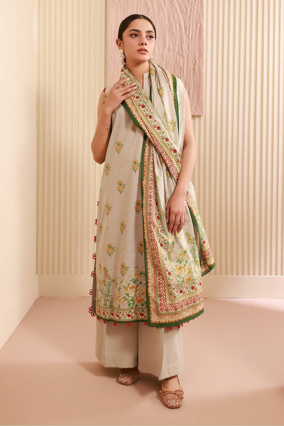 Zellbury | Unstitched 3 Piece Cambric | Shirt Shalwar Dupatta - 0633 by Maria Faisal - Registered Vendor of : Zellbury Women - type : Essential Unstitched - 100% original wedding dresses