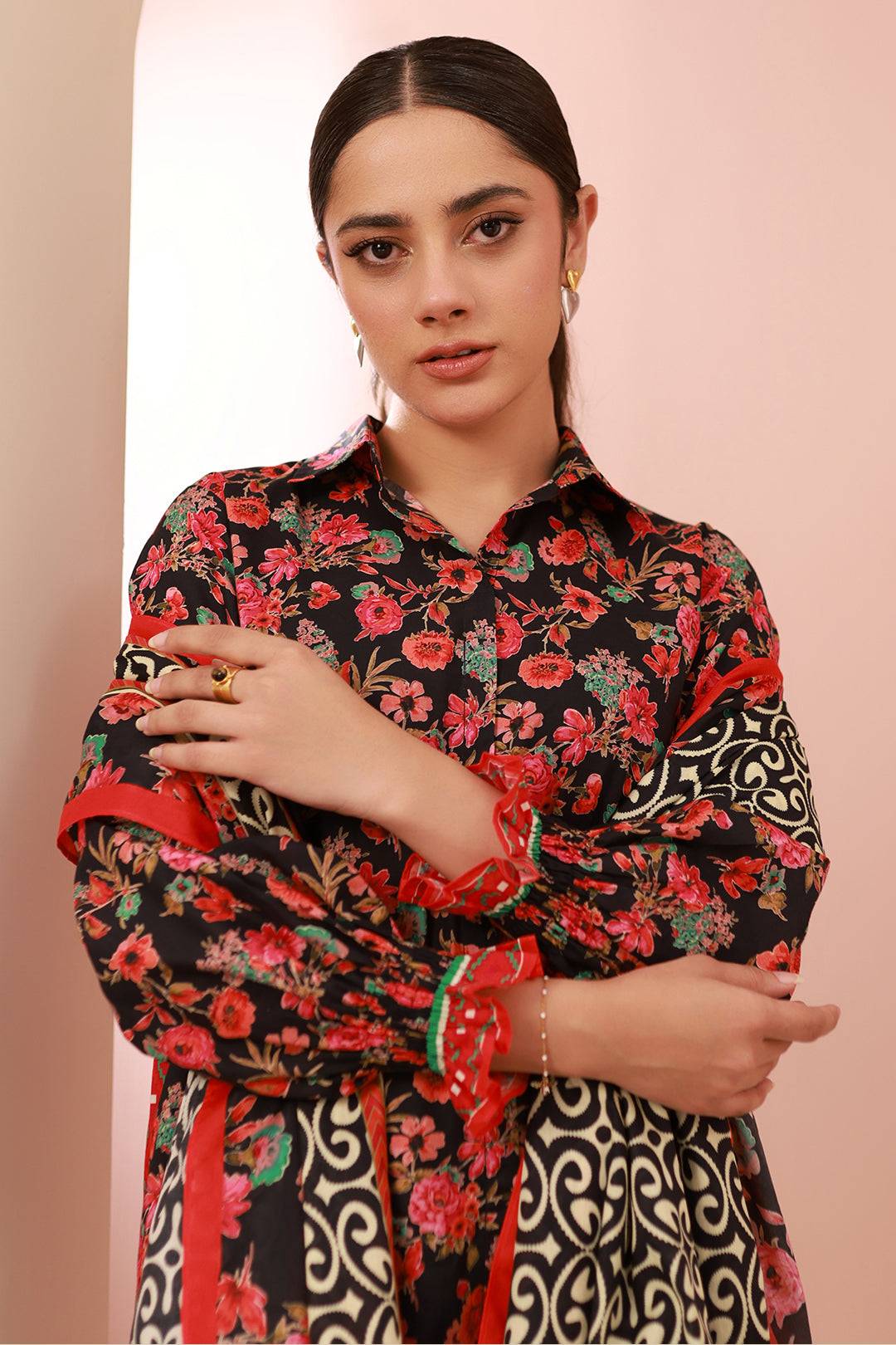 Zellbury | Unstitched 3 Piece Cambric | Shirt Shalwar Dupatta - 0636 by Maria Faisal - Registered Vendor of : Zellbury Women - type : Essential Unstitched - 100% original wedding dresses