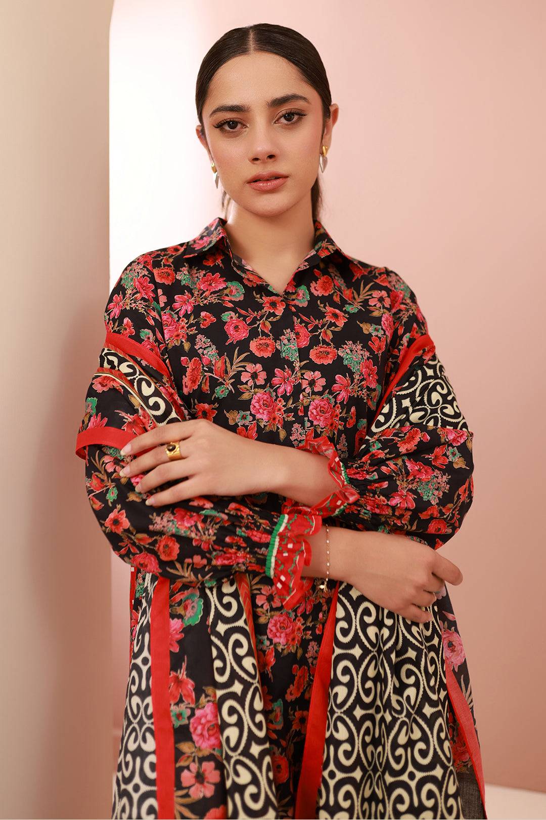 Zellbury | Unstitched 3 Piece Cambric | Shirt Shalwar Dupatta - 0636 by Maria Faisal - Registered Vendor of : Zellbury Women - type : Essential Unstitched - 100% original wedding dresses