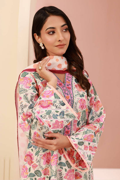 Zellbury | Unstitched 3 Piece Cambric | Shirt Shalwar Dupatta - 0640 by Maria Faisal - Registered Vendor of : Zellbury Women - type : Essential Unstitched - 100% original wedding dresses