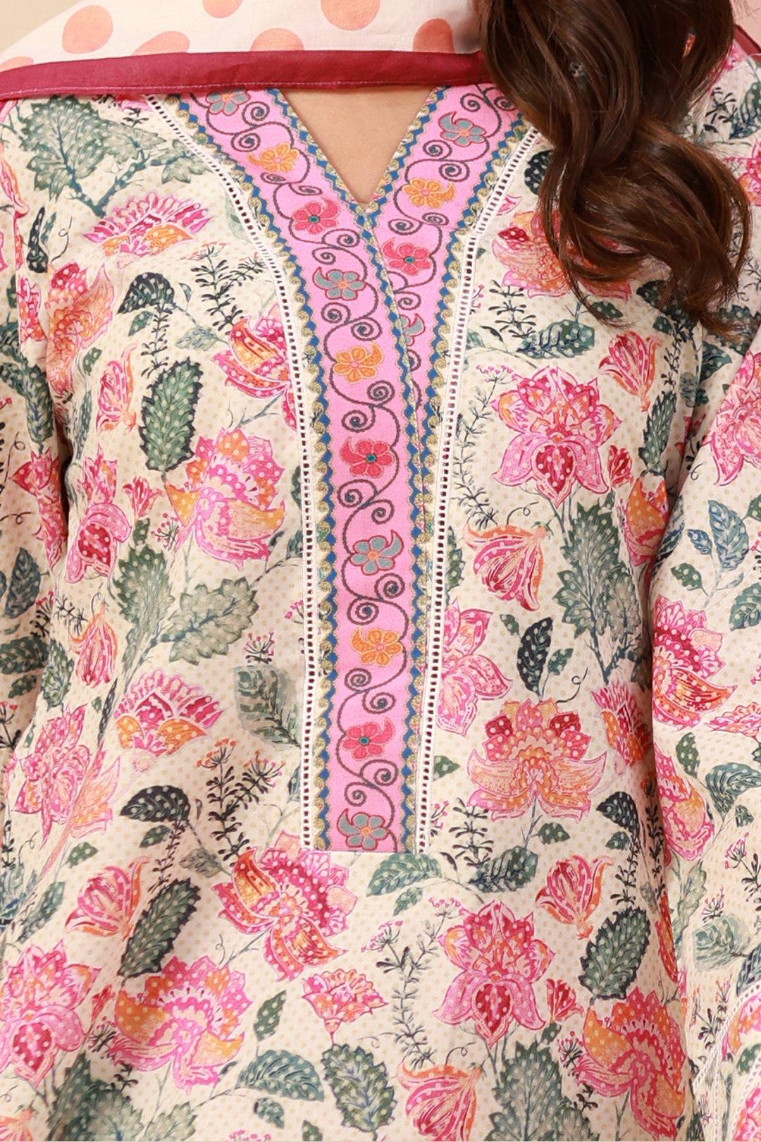 Zellbury | Unstitched 3 Piece Cambric | Shirt Shalwar Dupatta - 0640 by Maria Faisal - Registered Vendor of : Zellbury Women - type : Essential Unstitched - 100% original wedding dresses