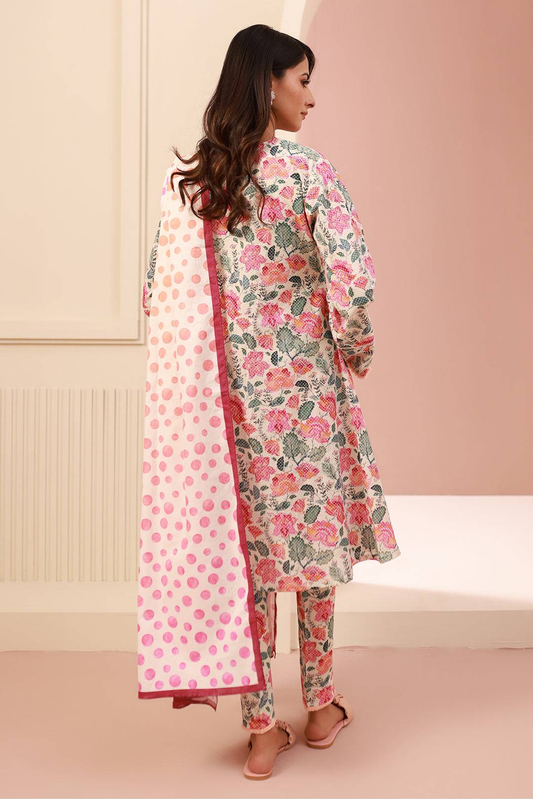 Zellbury | Unstitched 3 Piece Cambric | Shirt Shalwar Dupatta - 0640 by Maria Faisal - Registered Vendor of : Zellbury Women - type : Essential Unstitched - 100% original wedding dresses