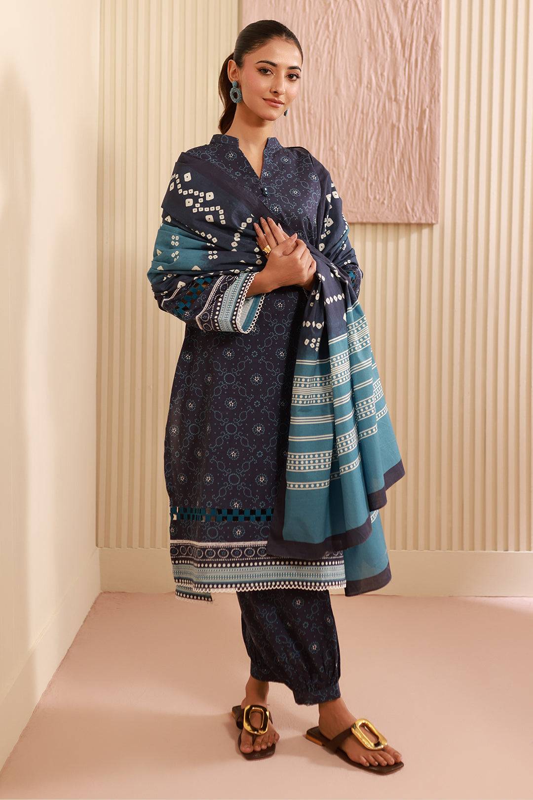 Zellbury | Unstitched 3 Piece Cambric | Shirt Shalwar Dupatta - 0642 by Maria Faisal - Registered Vendor of : Zellbury Women - type : Essential Unstitched - 100% original wedding dresses