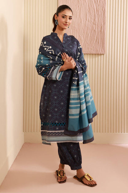 Zellbury | Unstitched 3 Piece Cambric | Shirt Shalwar Dupatta - 0642 by Maria Faisal - Registered Vendor of : Zellbury Women - type : Essential Unstitched - 100% original wedding dresses