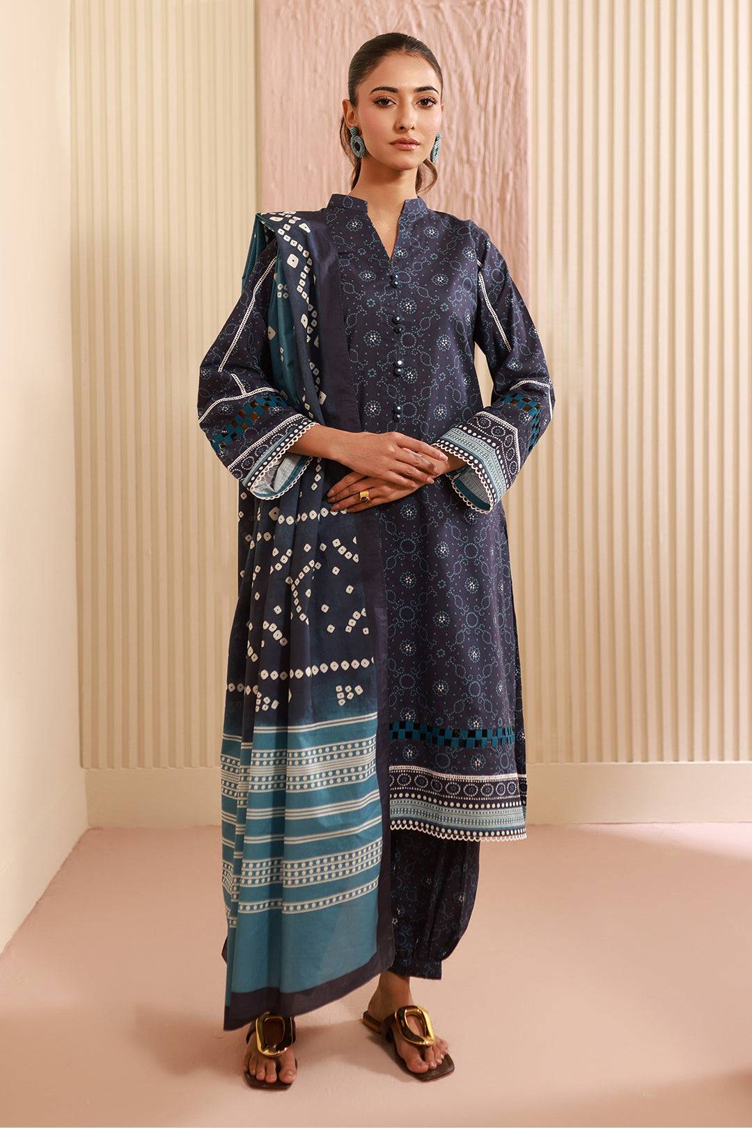Zellbury | Unstitched 3 Piece Cambric | Shirt Shalwar Dupatta - 0642 by Maria Faisal - Registered Vendor of : Zellbury Women - type : Essential Unstitched - 100% original wedding dresses
