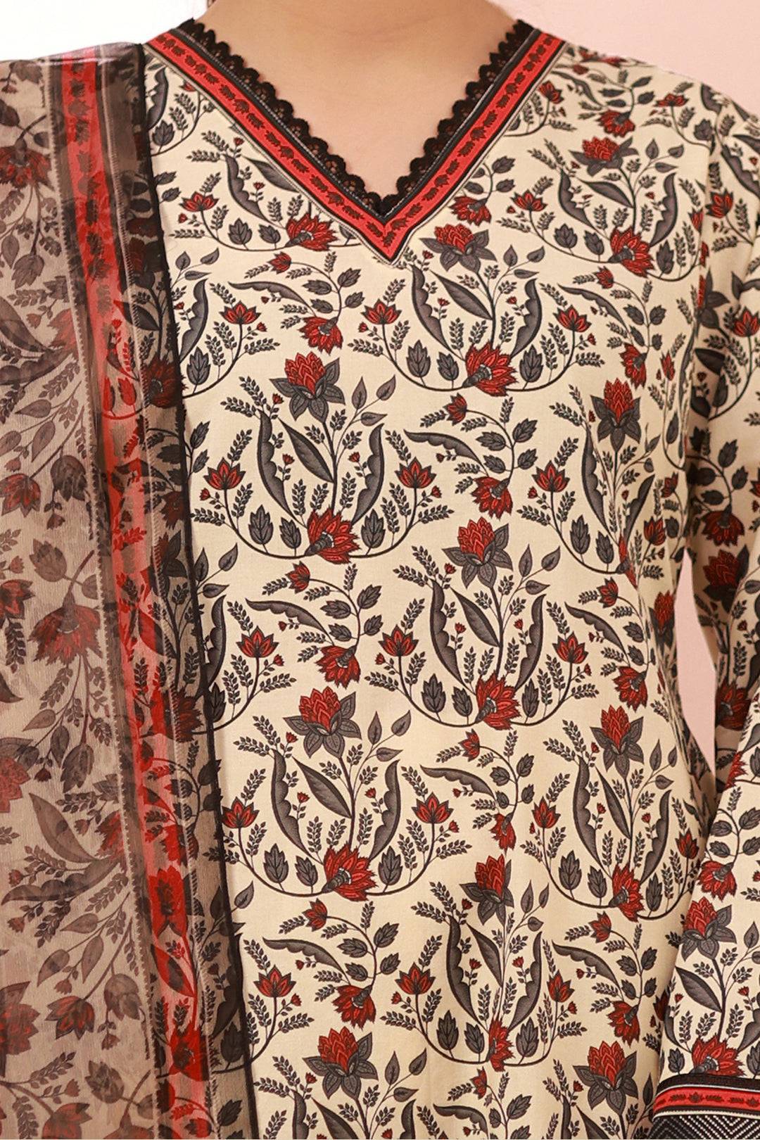 Zellbury | Unstitched 3 Piece Cambric | Shirt Shalwar Dupatta - 0658 by Maria Faisal - Registered Vendor of : Zellbury Women - type : Essential Unstitched - 100% original wedding dresses