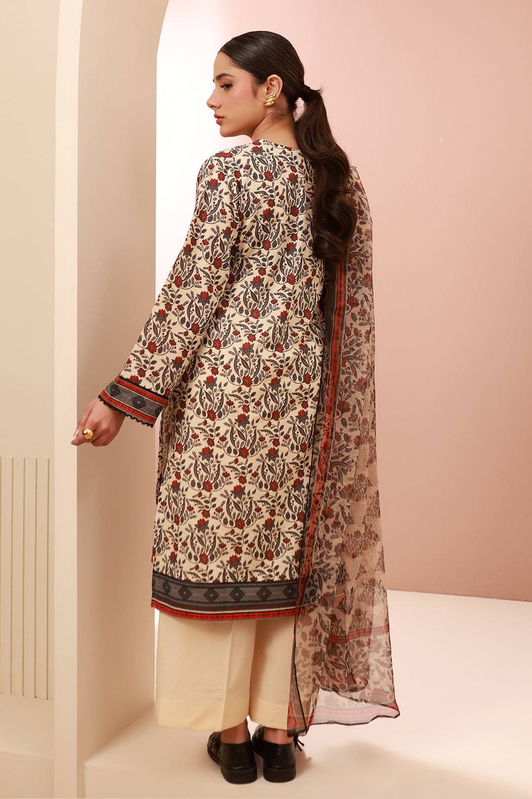 Zellbury | Unstitched 3 Piece Cambric | Shirt Shalwar Dupatta - 0658 by Maria Faisal - Registered Vendor of : Zellbury Women - type : Essential Unstitched - 100% original wedding dresses