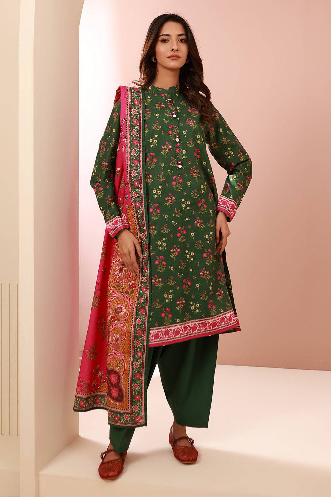 Zellbury | Unstitched 3 Piece Cambric | Shirt Shalwar Dupatta - 0662 by Maria Faisal - Registered Vendor of : Zellbury Women - type : Essential Unstitched - 100% original wedding dresses