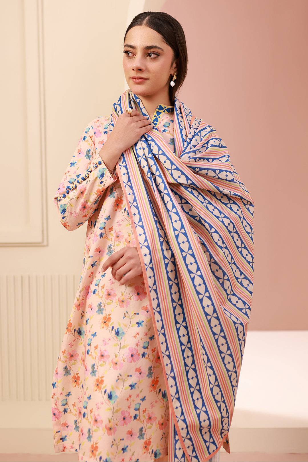 Zellbury | Unstitched 3 Piece Cambric | Shirt Shalwar Dupatta - 0664 by Maria Faisal - Registered Vendor of : Zellbury Women - type : Essential Unstitched - 100% original wedding dresses