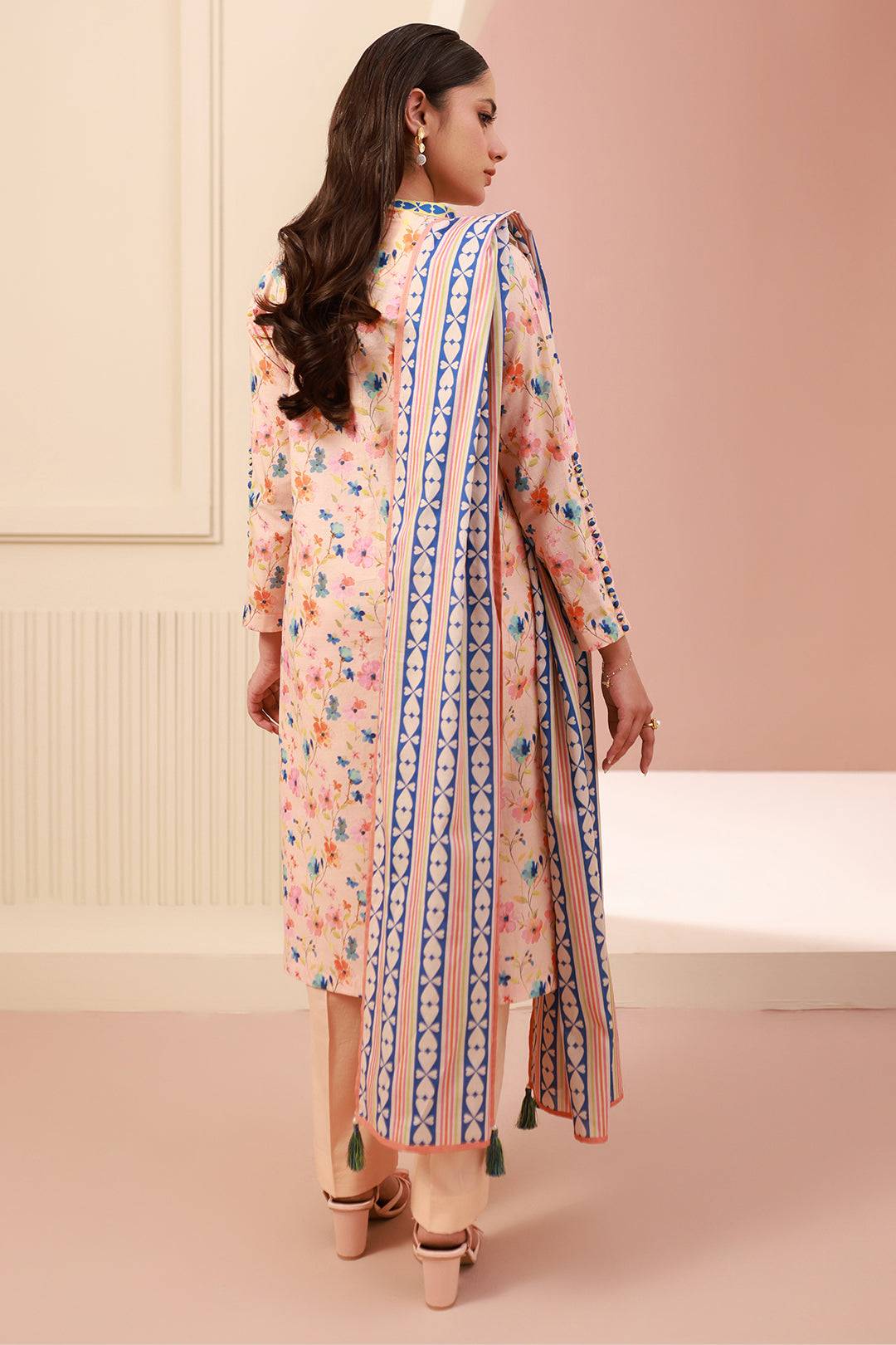 Zellbury | Unstitched 3 Piece Cambric | Shirt Shalwar Dupatta - 0664 by Maria Faisal - Registered Vendor of : Zellbury Women - type : Essential Unstitched - 100% original wedding dresses