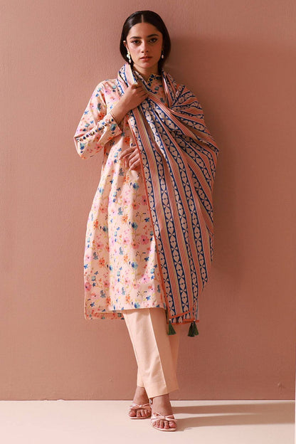 Zellbury | Unstitched 3 Piece Cambric | Shirt Shalwar Dupatta - 0664 by Maria Faisal - Registered Vendor of : Zellbury Women - type : Essential Unstitched - 100% original wedding dresses