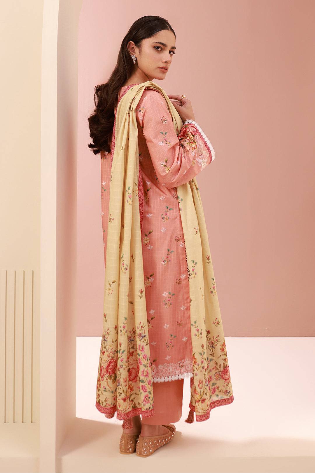 Zellbury | Unstitched 3 Piece Cambric | Shirt Shalwar Dupatta - 0665 by Maria Faisal - Registered Vendor of : Zellbury Women - type : Essential Unstitched - 100% original wedding dresses