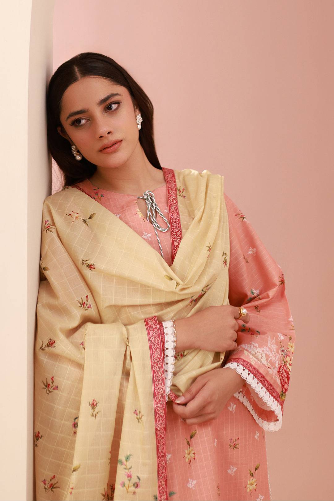 Zellbury | Unstitched 3 Piece Cambric | Shirt Shalwar Dupatta - 0665 by Maria Faisal - Registered Vendor of : Zellbury Women - type : Essential Unstitched - 100% original wedding dresses