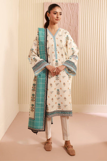 Zellbury | Unstitched 3 Piece Cambric | Shirt Shalwar Dupatta - 0668 by Maria Faisal - Registered Vendor of : Zellbury Women - type : Essential Unstitched - 100% original wedding dresses