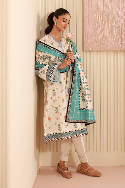 Zellbury | Unstitched 3 Piece Cambric | Shirt Shalwar Dupatta - 0668 by Maria Faisal - Registered Vendor of : Zellbury Women - type : Essential Unstitched - 100% original wedding dresses