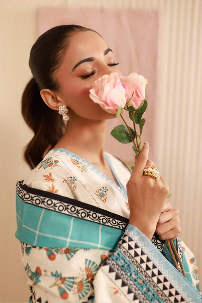 Zellbury | Unstitched 3 Piece Cambric | Shirt Shalwar Dupatta - 0668 by Maria Faisal - Registered Vendor of : Zellbury Women - type : Essential Unstitched - 100% original wedding dresses