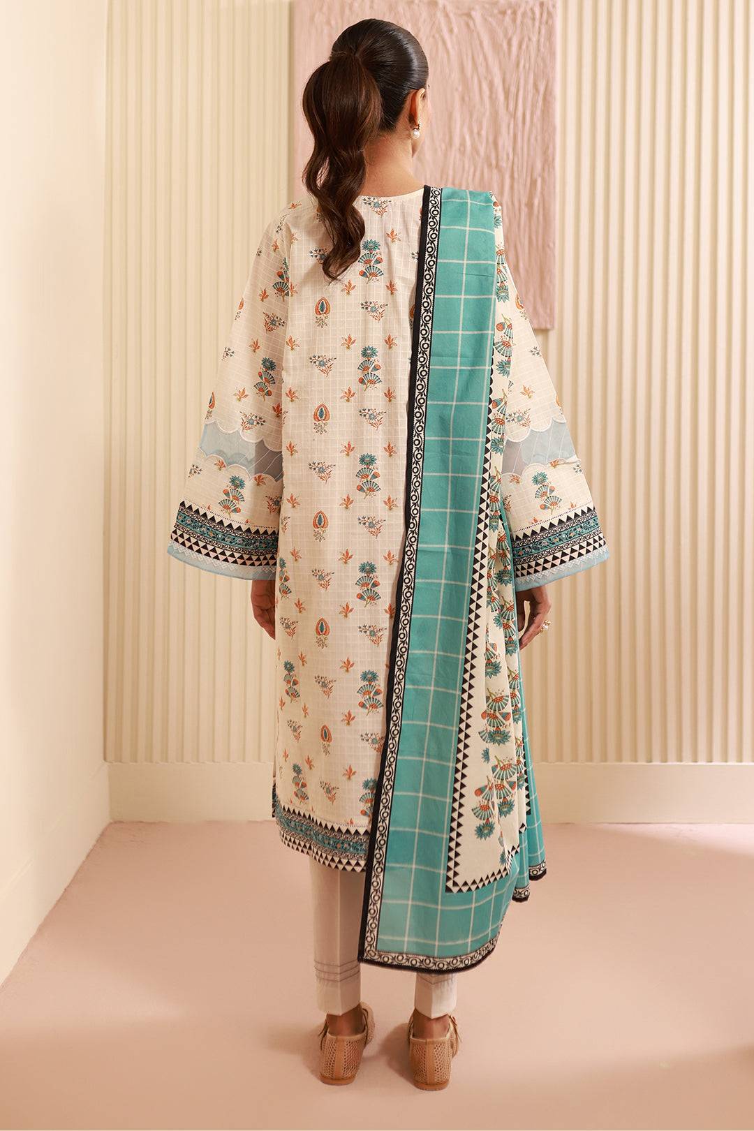 Zellbury | Unstitched 3 Piece Cambric | Shirt Shalwar Dupatta - 0668 by Maria Faisal - Registered Vendor of : Zellbury Women - type : Essential Unstitched - 100% original wedding dresses