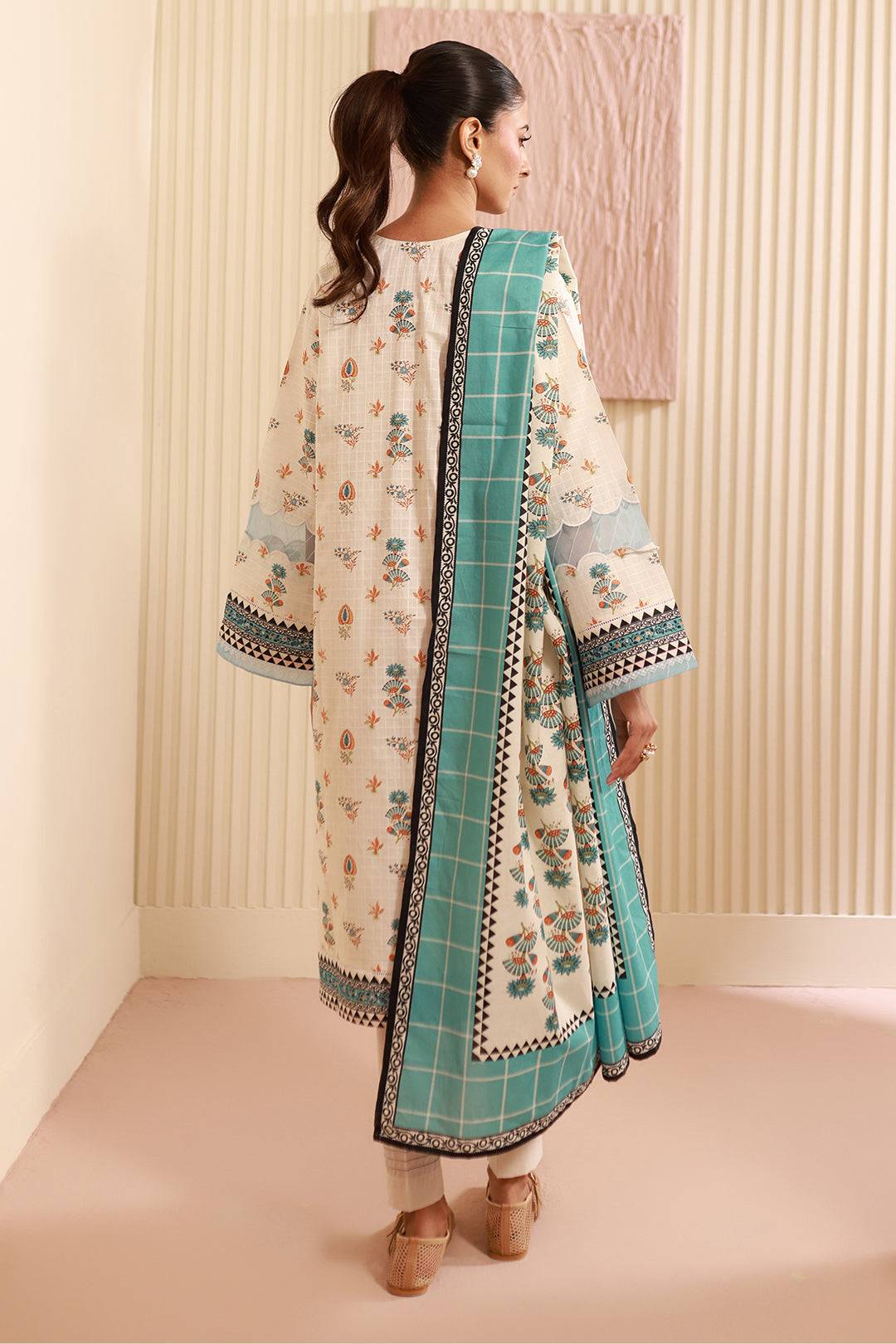 Zellbury | Unstitched 3 Piece Cambric | Shirt Shalwar Dupatta - 0668 by Maria Faisal - Registered Vendor of : Zellbury Women - type : Essential Unstitched - 100% original wedding dresses