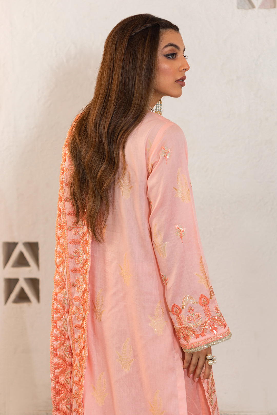 Zellbury | Unstitched 3 Piece Lawn | Embroidered Shirt Shalwar Dupatta - 0324 - Designer Dress with Intricate embroidery and embellishments. Shop elegent wedding dress at Maria Faisal.