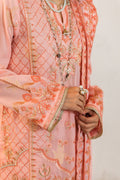 Zellbury | Unstitched 3 Piece Lawn | Embroidered Shirt Shalwar Dupatta - 0324 - Designer Dress with Intricate embroidery and embellishments. Shop elegent wedding dress at Maria Faisal.