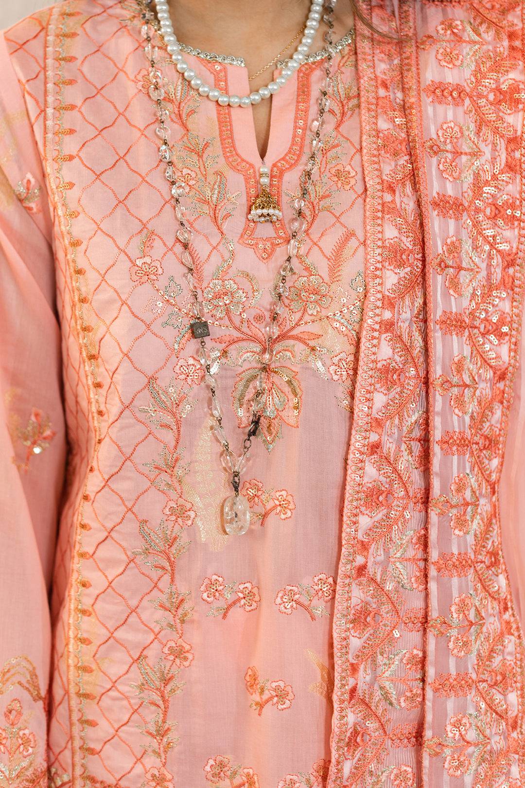 Zellbury | Unstitched 3 Piece Lawn | Embroidered Shirt Shalwar Dupatta - 0324 by Maria Faisal - Registered Vendor of : Zellbury Women - type : Luxury Unstitch - 100% original wedding dresses