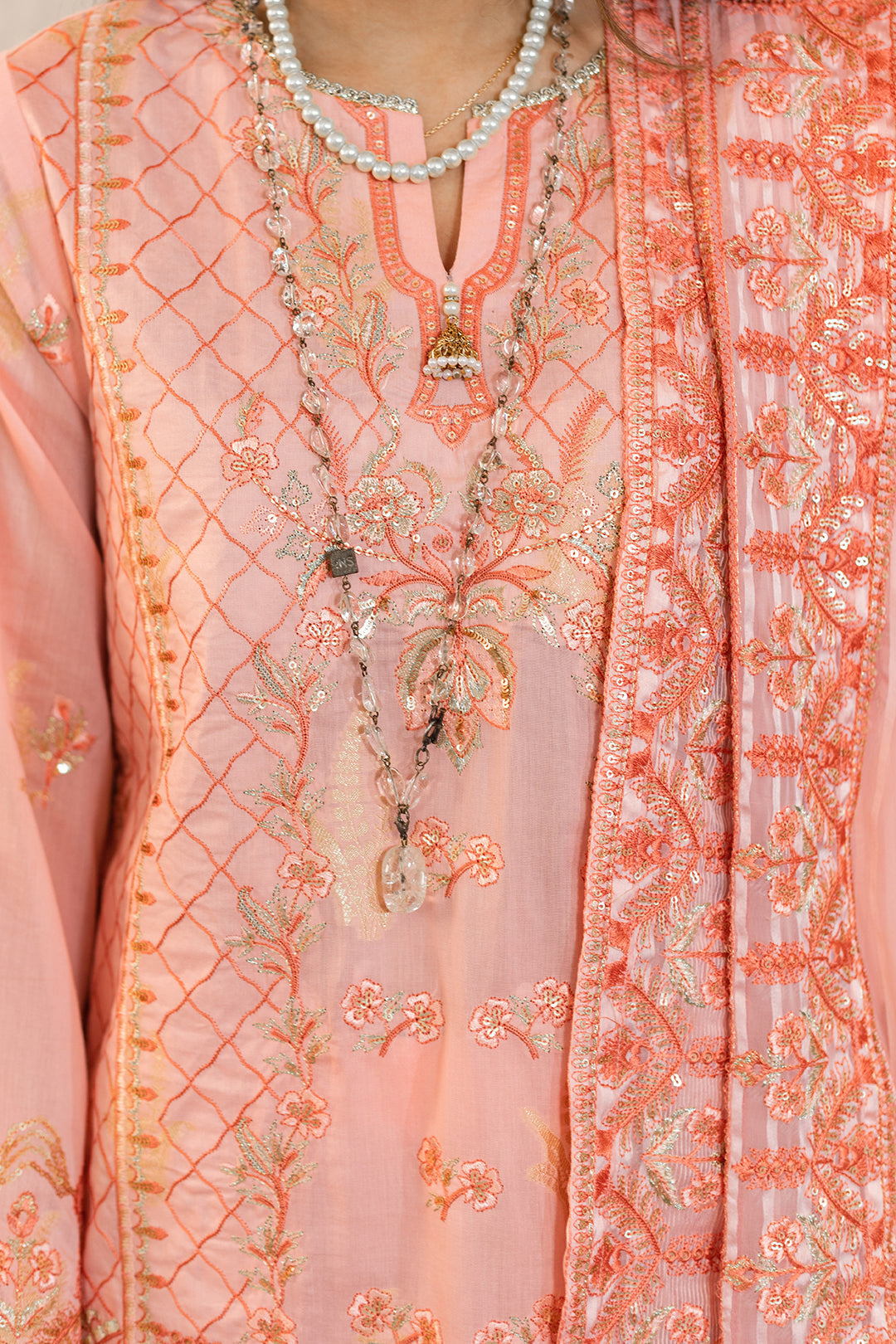 Zellbury | Unstitched 3 Piece Lawn | Embroidered Shirt Shalwar Dupatta - 0324 - Designer Dress with Intricate embroidery and embellishments. Shop elegent wedding dress at Maria Faisal.