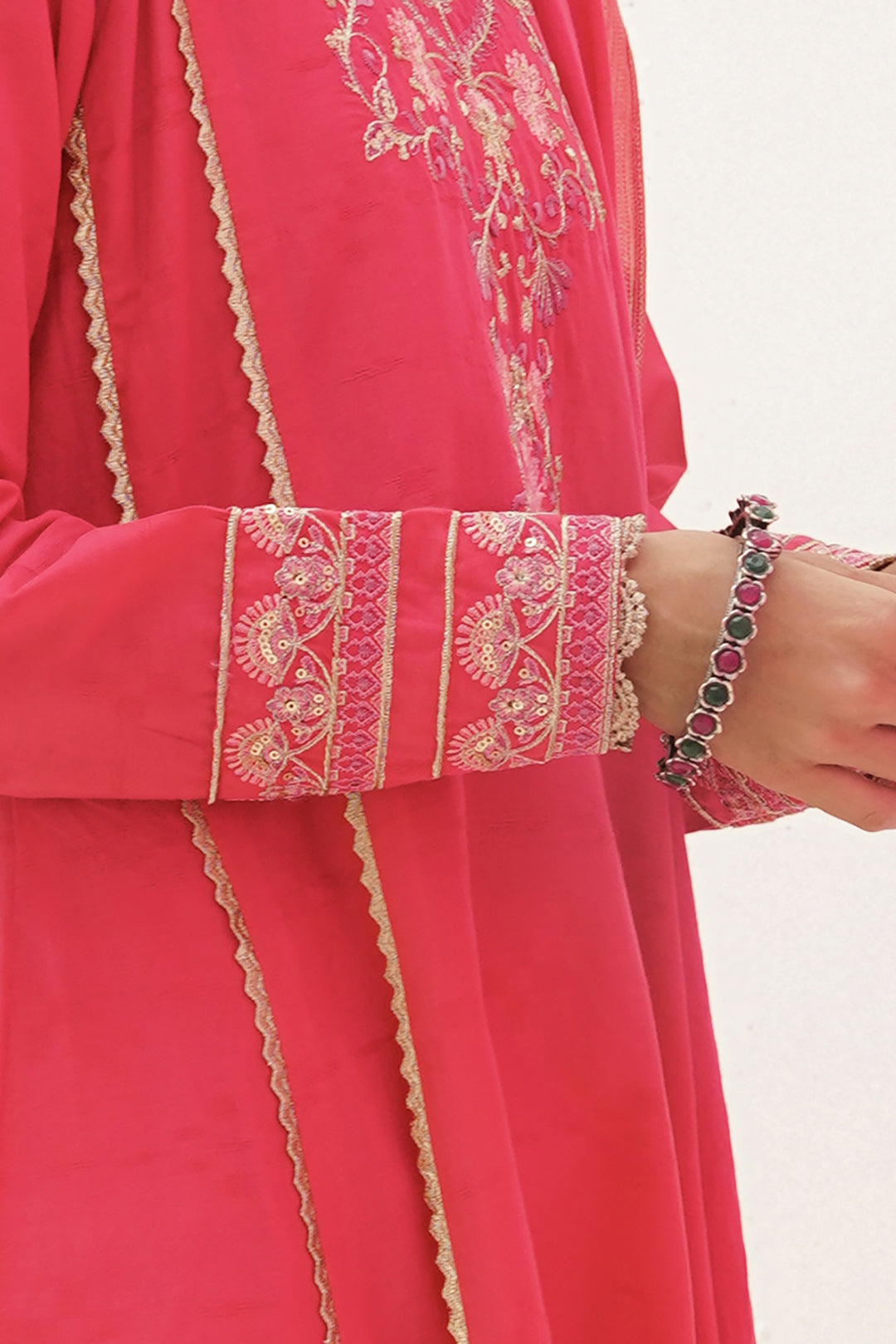 Zellbury | Unstitched 3 Piece Lawn | Embroidered Shirt Shalwar Dupatta - 0351 - Designer Dress with Intricate embroidery and embellishments. Shop elegent wedding dress at Maria Faisal.