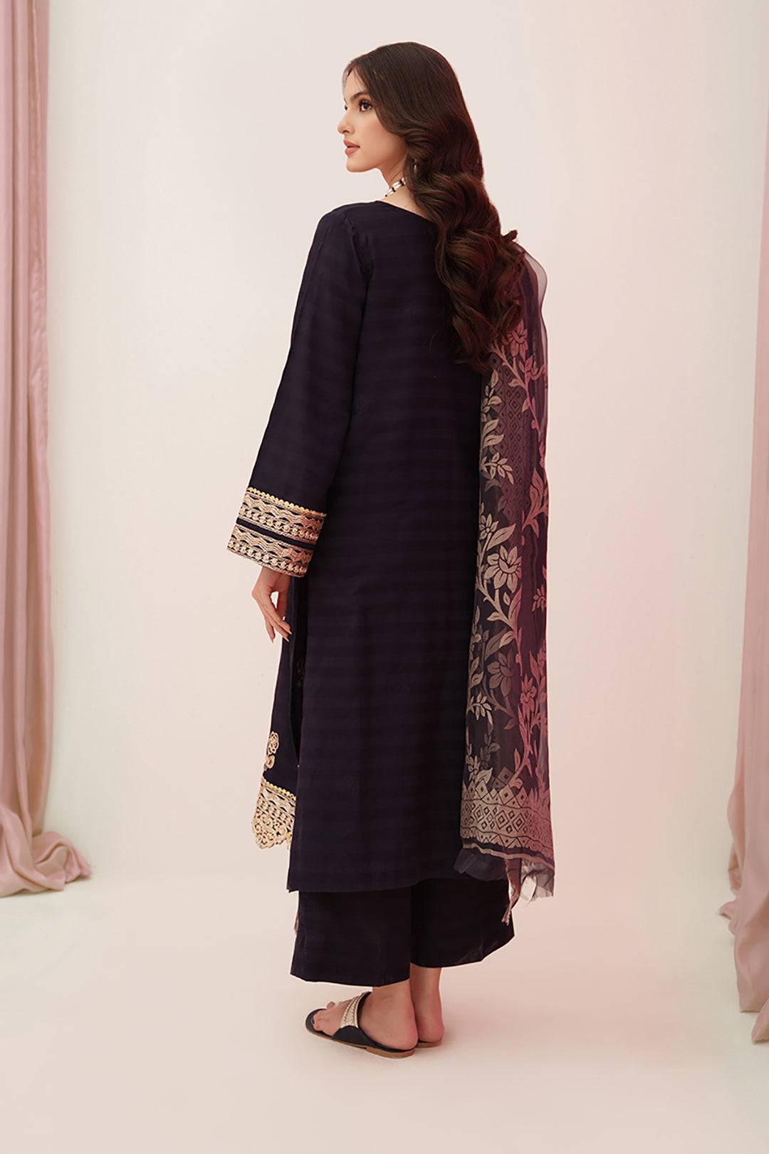 Zellbury | Unstitched 3 Piece Lawn | Embroidered Shirt Shalwar Dupatta - 0355 by Maria Faisal - Registered Vendor of : Zellbury Women - type : Luxury Unstitch - 100% original wedding dresses