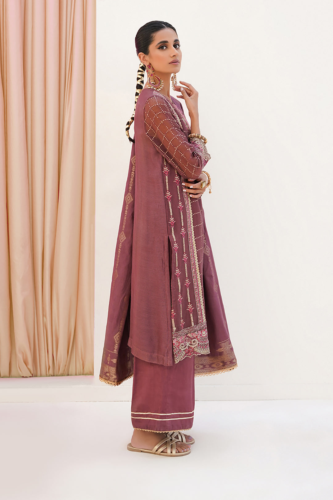 Zellbury | Unstitched 3 Piece Khaddi | Embroidered Shirt Shalwar Dupatta - 0356 - Designer Dress with Intricate embroidery and embellishments. Shop elegent wedding dress at Maria Faisal.