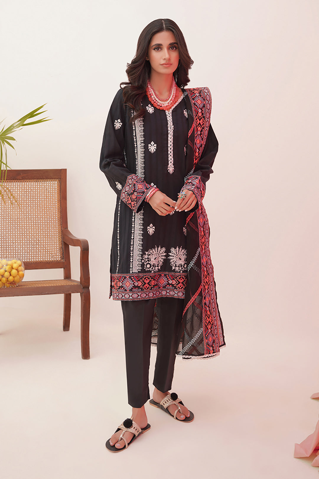 Zellbury | Unstitched 3 Piece Lawn | Embroidered Shirt Shalwar Dupatta - 0360 - Designer Dress with Intricate embroidery and embellishments. Shop elegent wedding dress at Maria Faisal.