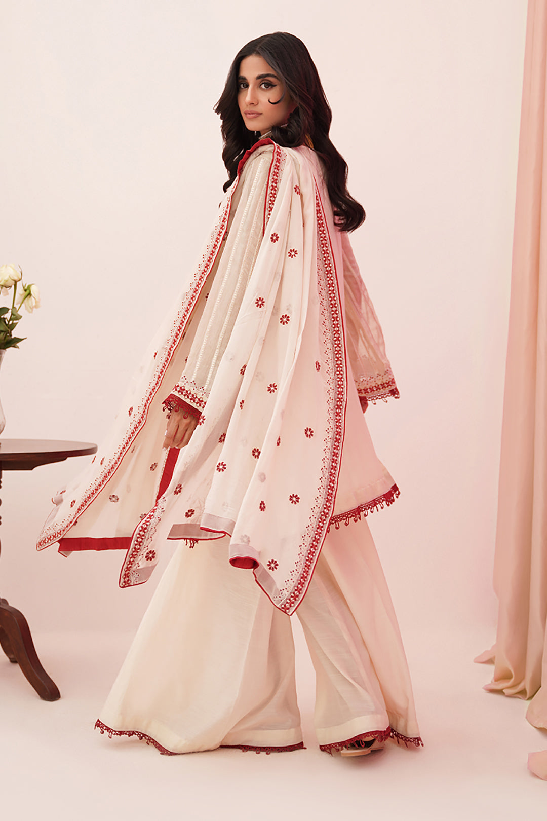 Zellbury | Unstitched 3 Piece Khaddi | Embroidered Shirt Shalwar Dupatta - 0363 - Designer Dress with Intricate embroidery and embellishments. Shop elegent wedding dress at Maria Faisal.