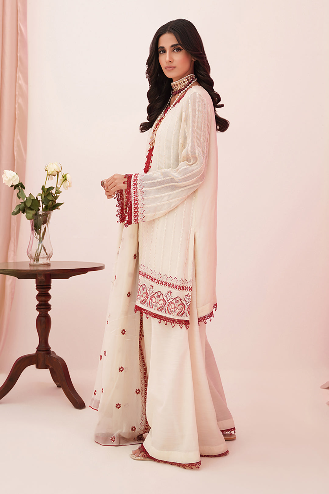 Zellbury | Unstitched 3 Piece Khaddi | Embroidered Shirt Shalwar Dupatta - 0363 - Designer Dress with Intricate embroidery and embellishments. Shop elegent wedding dress at Maria Faisal.