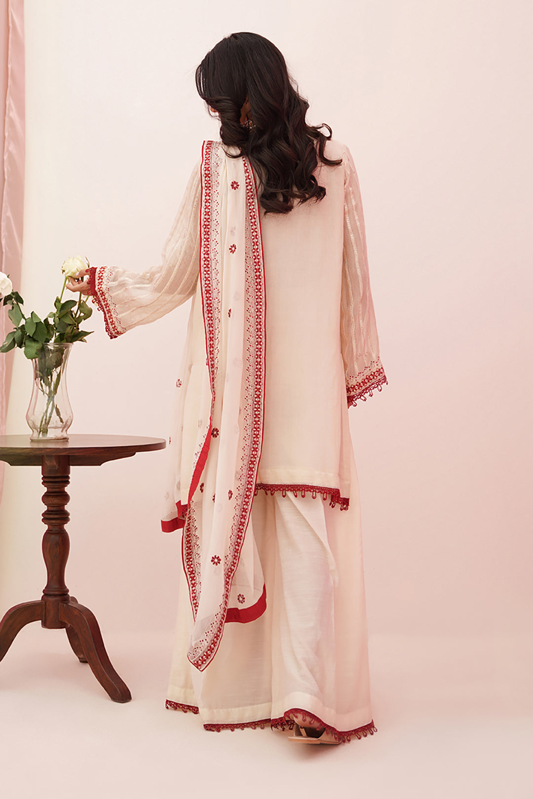 Zellbury | Unstitched 3 Piece Khaddi | Embroidered Shirt Shalwar Dupatta - 0363 - Designer Dress with Intricate embroidery and embellishments. Shop elegent wedding dress at Maria Faisal.