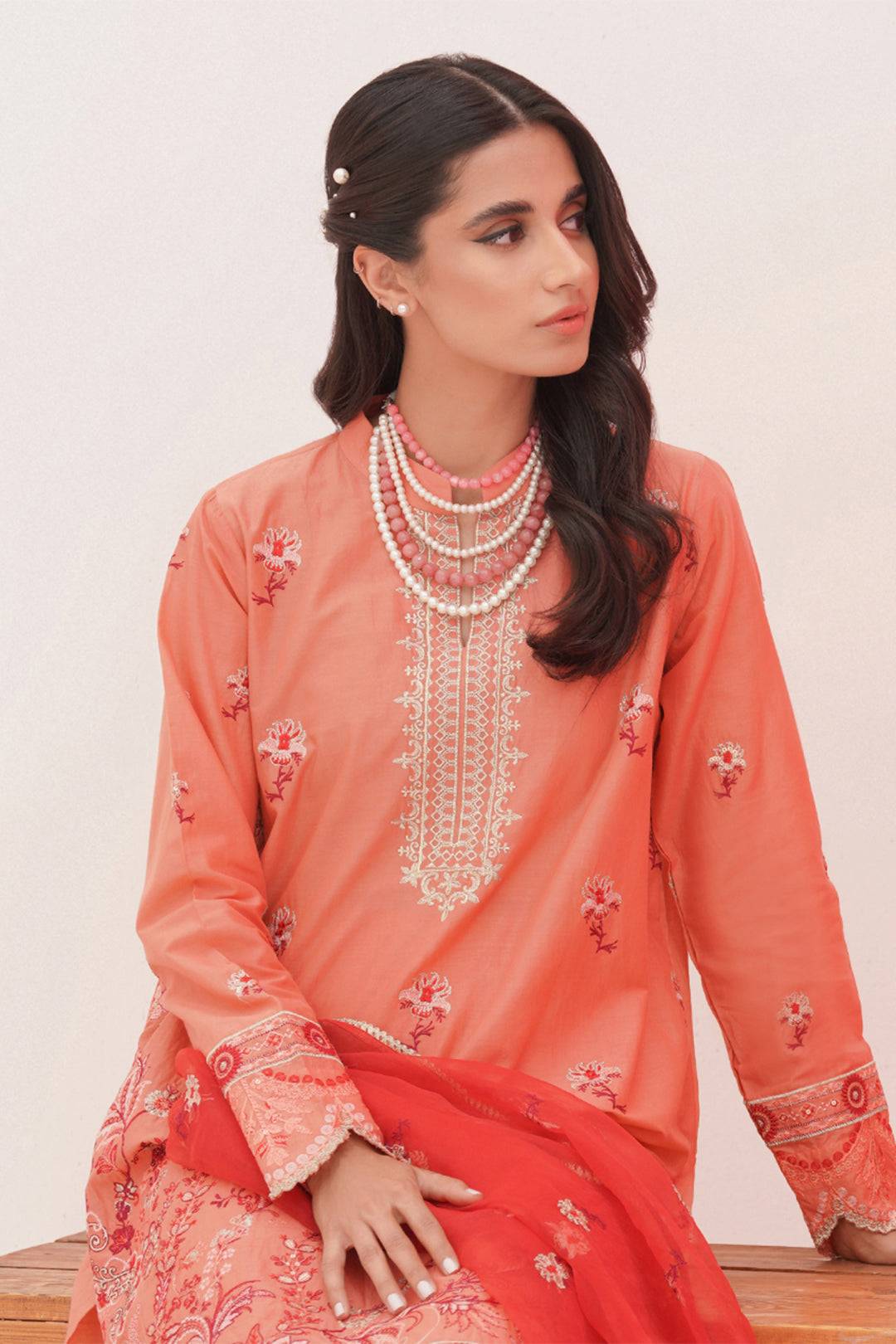 Zellbury | Unstitched 3 Piece Lawn | Embroidered Shirt Shalwar Dupatta - 0365 by Maria Faisal - Registered Vendor of : Zellbury Women - type : Luxury Unstitch - 100% original wedding dresses