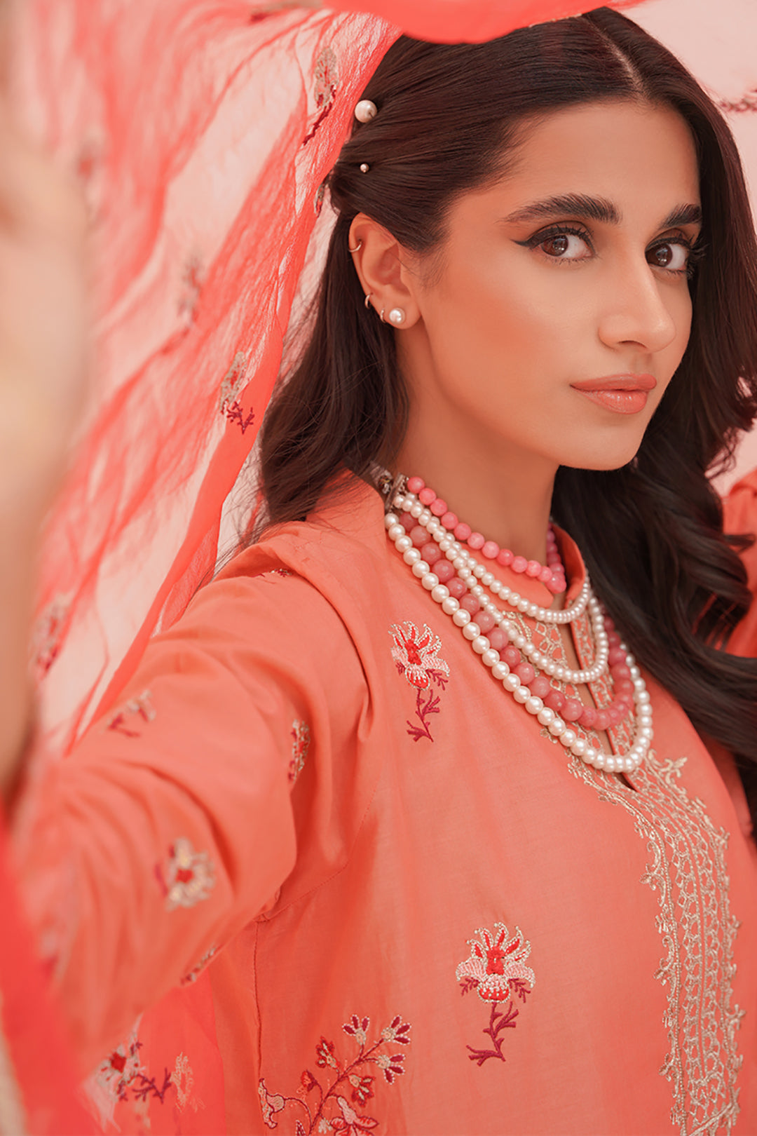 Zellbury | Unstitched 3 Piece Lawn | Embroidered Shirt Shalwar Dupatta - 0365 - Designer Dress with Intricate embroidery and embellishments. Shop elegent wedding dress at Maria Faisal.