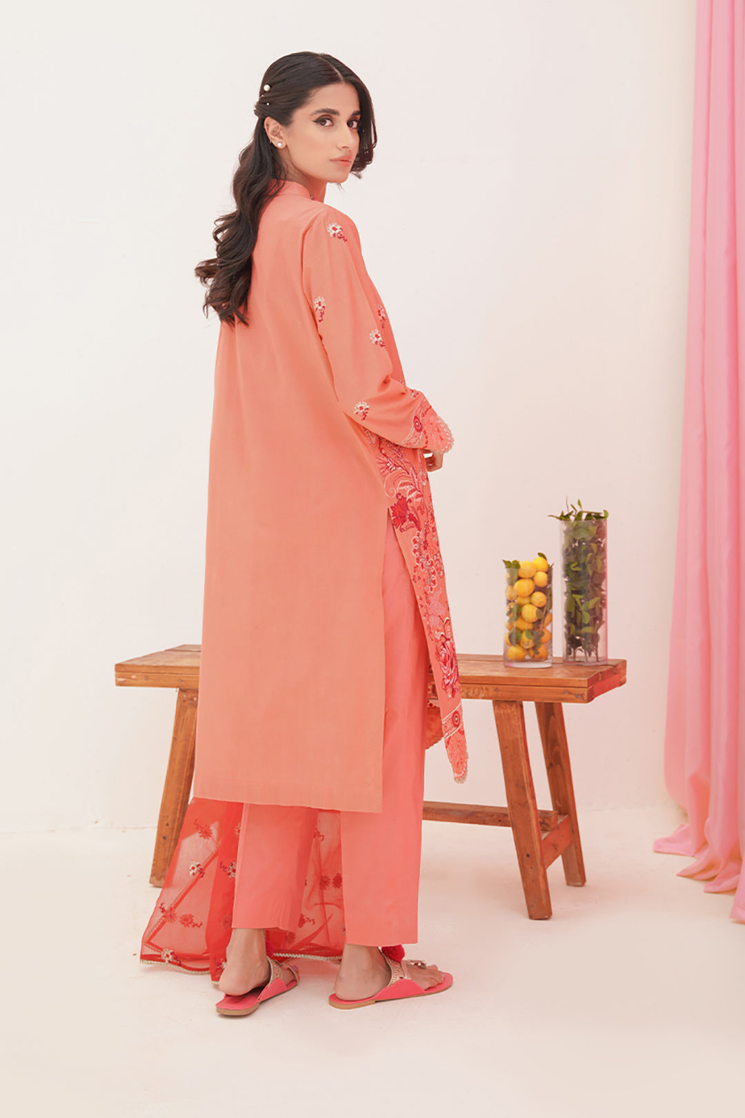 Zellbury | Unstitched 3 Piece Lawn | Embroidered Shirt Shalwar Dupatta - 0365 - Designer Dress with Intricate embroidery and embellishments. Shop elegent wedding dress at Maria Faisal.