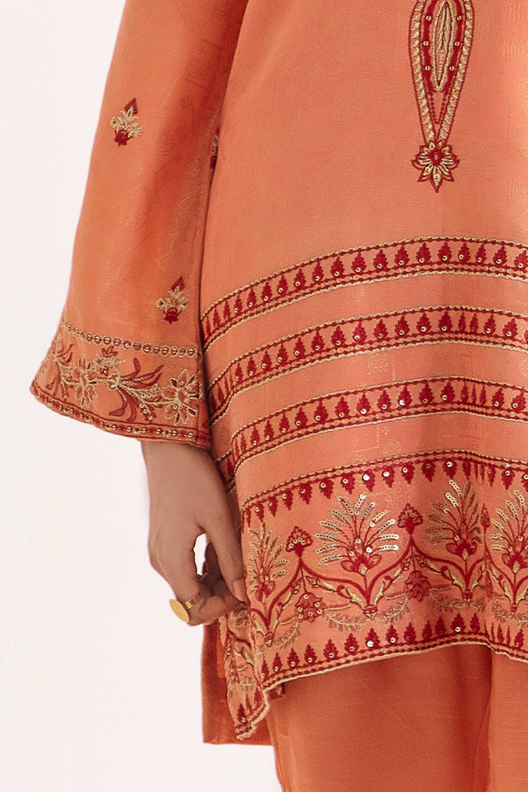 Zellbury | Unstitched 3 Piece Jacquard | Embroidered Shirt Shalwar Dupatta - 0296 by Maria Faisal - Registered Vendor of : Zellbury Women - type : Luxury Unstitch - 100% original wedding dresses