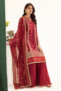 Zellbury | Unstitched 3 Piece Raw Silk | Embroidered Shirt Shalwar Dupatta - 0297 - Designer Dress with Intricate embroidery and embellishments. Shop elegent wedding dress at Maria Faisal.