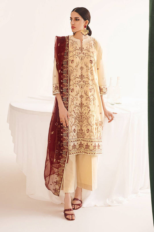 Zellbury | Unstitched 3 Piece Dobby | Embroidered Shirt Shalwar Dupatta - 0301 by Maria Faisal - Registered Vendor of : Zellbury Women - type : Luxury Unstitch - 100% original wedding dresses
