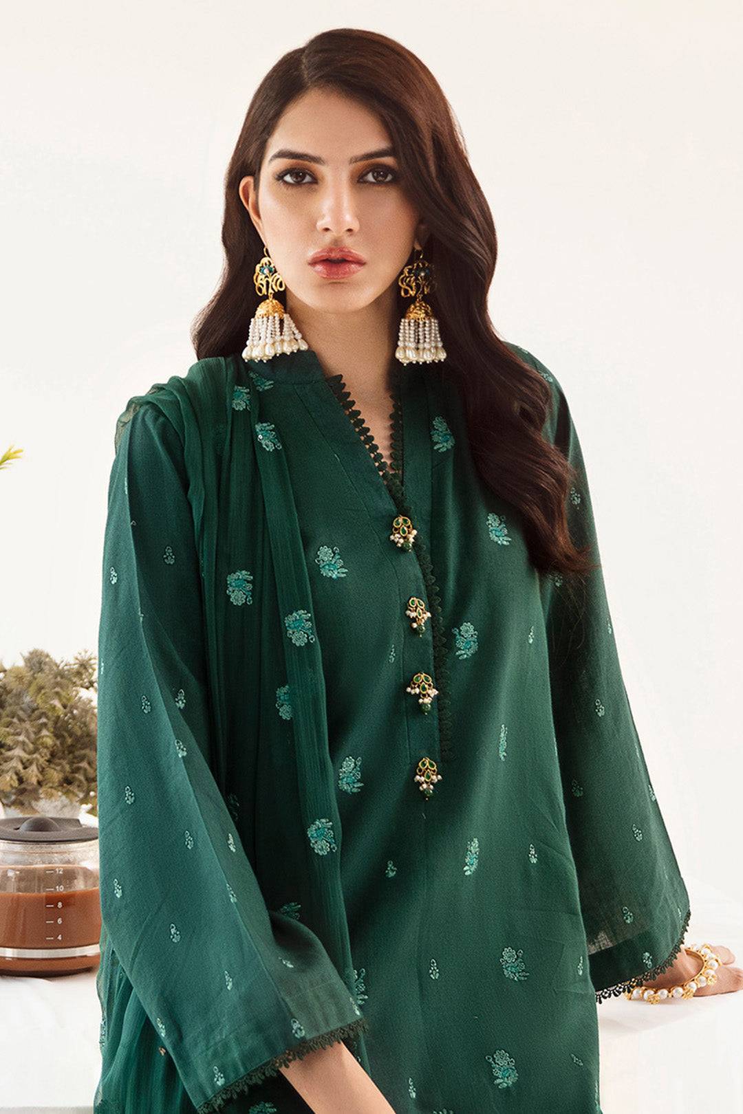 Zellbury | Unstitched 3 Piece Khaddar | Embroidered Shirt Shalwar Dupatta - 0302 by Maria Faisal - Registered Vendor of : Zellbury Women - type : Luxury Unstitch - 100% original wedding dresses