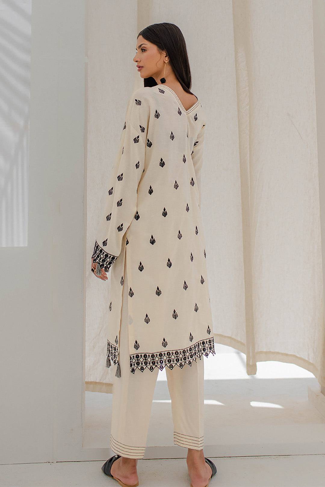 Zellbury | Unstitched 2 Piece Jacquard | Embroidered Shirt Shalwar - 0657 by Maria Faisal - Registered Vendor of : Zellbury Women - type : Signature Unstitched - 100% original wedding dresses