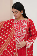 Zellbury | Unstitched 3 Piece Lawn | Embroidered Shirt Shalwar Dupatta - 0195 - Designer Dress with Intricate embroidery and embellishments. Shop elegent wedding dress at Maria Faisal.