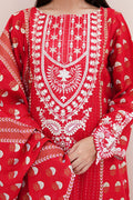Zellbury | Unstitched 3 Piece Lawn | Embroidered Shirt Shalwar Dupatta - 0195 - Designer Dress with Intricate embroidery and embellishments. Shop elegent wedding dress at Maria Faisal.