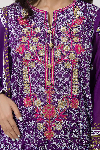 Zellbury | Unstitched 3 Piece Lawn | Embroidered Shirt Shalwar Dupatta - 0196 by Maria Faisal - Registered Vendor of : Zellbury Women - type : Signature Unstitched - 100% original wedding dresses
