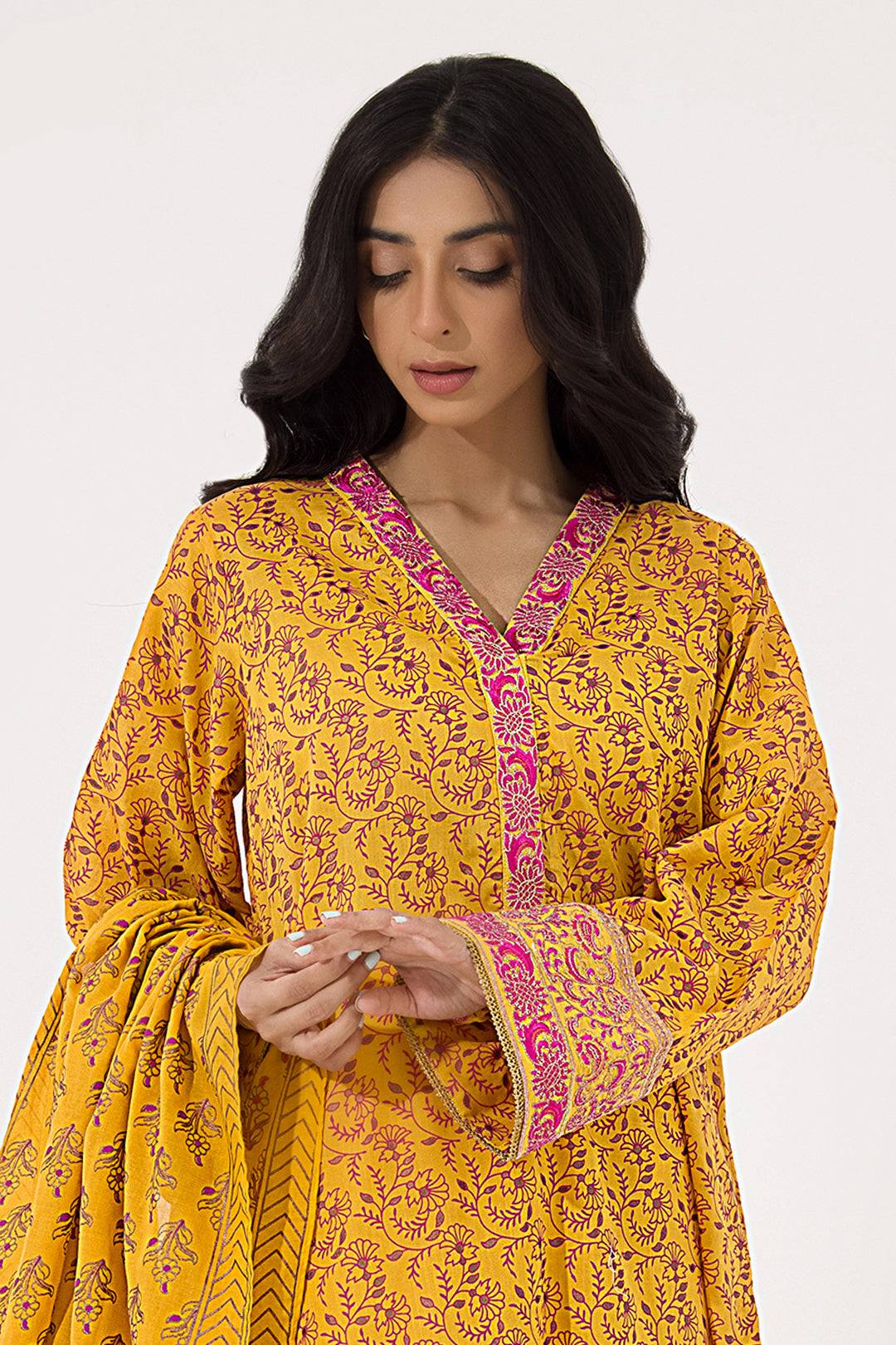 Zellbury | Unstitched 3 Piece Lawn | Embroidered Shirt Shalwar Dupatta - 0199 by Maria Faisal - Registered Vendor of : Zellbury Women - type : Signature Unstitched - 100% original wedding dresses