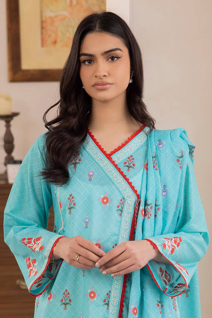 Zellbury | Unstitched 2 Piece Blue | Embroidered Shirt Dupatta - 1023 by Maria Faisal - Registered Vendor of : Zellbury Women - type : Essential Unstitched - 100% original wedding dresses