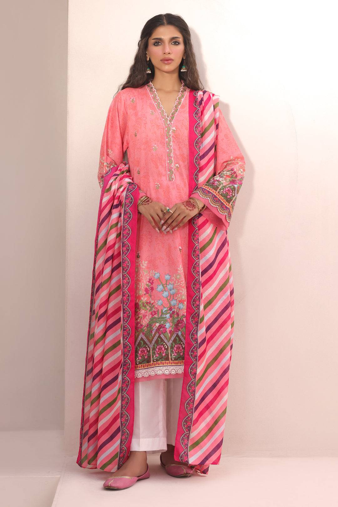 Zellbury | Unstitched 2 Piece Lawn | Embroidered Shirt Dupatta - 1658 by Maria Faisal - Registered Vendor of : Zellbury Women - type : Essential Unstitched - 100% original wedding dresses